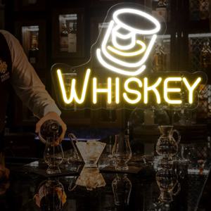 위스키 바 네온 사인 LED 조명, 홈 바 파티 레스토랑, 맥주 음료, 카페, 비스트로, 클럽 룸, 벽걸이 장식 사인, USB 램프