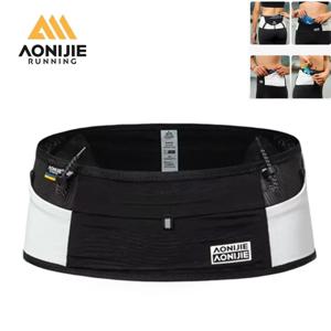 AONIJIE 남성 여성 W8121 탄성 스포츠 허리 가방, 달리기 재미있는 팩, 마라톤 경주 번호 벨트 포켓, 등산 레이스용