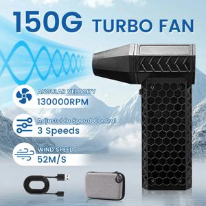 보관 가방이 포함된 1PC 터보 제트 폭력 팬 130000 RPM 풍속 52 메터/초 휴대용 미니 공기 송풍기 휴대용 자동차 먼지 날리는 도구