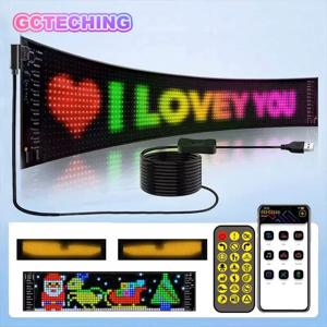 led matrix panel light for car,led 픽셀,영업중led전광판,led 전광판 차량용 LED 사인, 스크롤링 LED 사인, 유연한 LED RGB 컬러 사인, 블루투스 앱, DIY 디자인 애니메이션, 텍스트, 그래피티 (12x59.5cm)