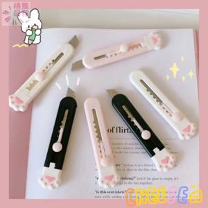 휴대용 귀여운 고양이 클로 유틸리티 나이프, 귀여운 크리에이티브 절묘한 DIY 손 계정 장식 종이 절단 도구, 카와이 미술 용품