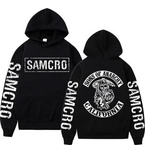 Sons of Anarchy SAMCRO 맞춤형 인쇄 가을, 겨울 편안한 부드러운 남성 캐주얼 패션 스트리트 플리스 까마귀