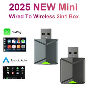 2-in-1 무선 및 유선 CarPlay 어댑터 플러그 앤 플레이 Apple CarPlay Box Android 자동 화면 빠른 연결 Wifi BT 연결 OTA 업그레이드