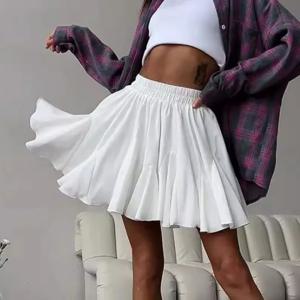 Tuularose 여름 프릴 짧은 치마 여성 2025 여름 새로운 Y2k Pleated 패치 워크 스커트 캐주얼 streetwear Office 레이디 여성 스커트