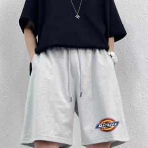 Dike 클래식 로고 프린트 퓨어 코튼 루프 반바지, 커플, 남성 및 여성을 위한 Dick 5쿼터 팬츠, 2025 남성용 반바지