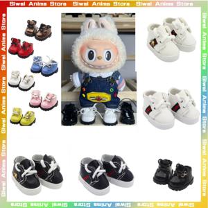 (신발만) 17cm Labubu Kawaii V1 V2 Labubu 인형 신발 복장 액세서리 귀여운 캐주얼 스포츠 신발 인형 액세서리 선물