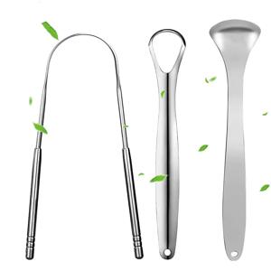 성인 및 어린이를위한 프리미엄 1pcs/3pcs 금속 혀 스크레이퍼 클리너, 제거를위한 휴대용 스테인레스 스틸 혀 스크레이퍼 브러쉬