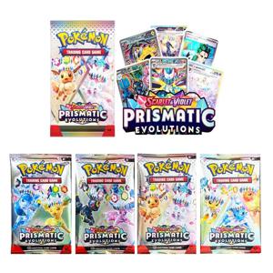 새로운 36/40Pcs 상자 포켓몬 카드 Scarlet & Violet Prismatic Evolutions 영어 부스터 배틀 카르테 트레이딩 컬렉션 카드 선물