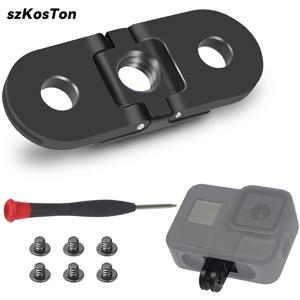 GoPro Hero 용 금속 삼각대 마운트 어댑터 13 12 11 10 9 마운트베이스 액션 카메라 1/4 ''홀 삼각대 모노 포드 어댑터 액세서리