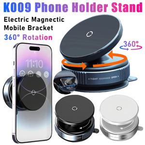 K009 iPhone 360용 전기 진공 회전 스탠드 °   회전 홀더 스탠드 자기 자동차 안정 홀더