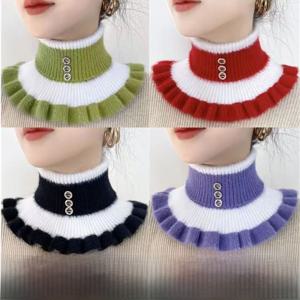 두꺼운 가짜 칼라 두꺼운 니트 두꺼운 아우터 두꺼운 여성용 칼라 넥라인 가짜 칼라 가짜 목걸이 가짜 목 브랜드 보온성 다양한 스타일 니트 아우터 칼라 넥라인 칼라