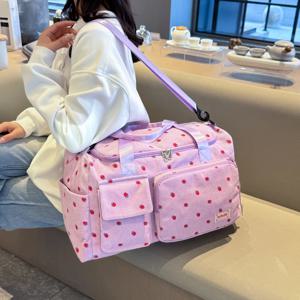 코듀로이 여행 토트 백 대용량 운반 신발 구획이있는 여행 가방 여성용 스포츠 피트니스 가방 더플 백