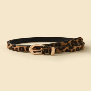 Boho 스타일 PU 벨트 표범 인쇄 얇은 벨트 여성 드레스 슬림 맞는 여성 드레스 사용자 정의 벨트