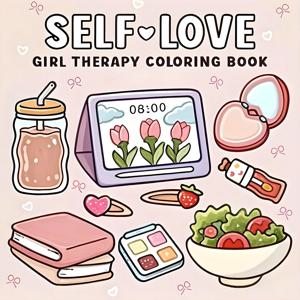 자기 사랑 대담하고 쉬운 패턴 성인을 위한 색칠하기 책 귀여운 그림책 파티와 생일을 위한 완벽한 선물