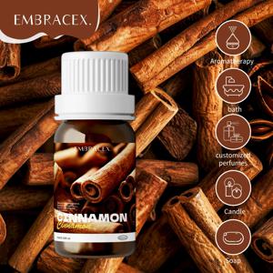 10ml 계피 오일 100% 천연 계피 에센셜 오일 계피 껍질 에센셜 오일 피부 및 모발 바디 및 양초 매운 달콤한 만들기