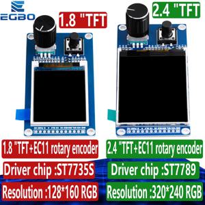 EC11 로터리 인코더 결합 모듈 및 Arduino용 SPI 인터페이스 ST7735S ST7789가 포함된 1.8인치/2.4인치 TFT LCD 디스플레이