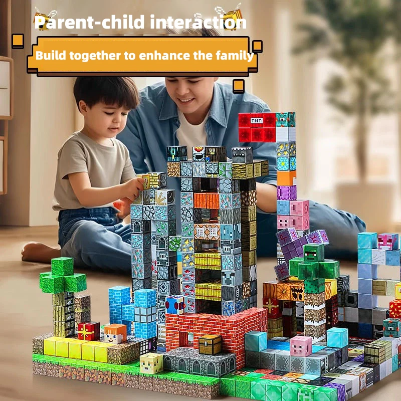 자기 빌딩 블록 장난감 빌딩 블록 어린이 DIY 조립 장난감 빌딩 블록 테이블 빌딩 게임 전체 세트 6월 1일
