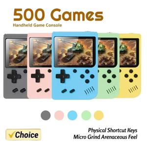 500 IN 1 레트로 미니 게임기 콘솔 게임보이 충전식 휴대용 비디오 핸드헬드 Ma-rio PSP 내장 500 게임