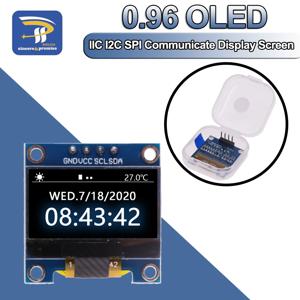 4Pin 7Pin 흰색과 파란색 0.96 인치 128X64 Arduino 0.96 