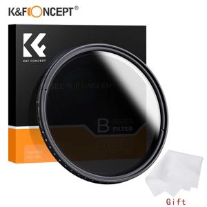 K&F Concept ND2-ND400 페이더 가변 ND 필터 37/43/49/52/55/58/67/77/82mm 조정 가능한 중립 밀도 DSLR 카메라 렌즈 필터
