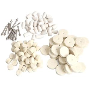 20pc/30pc/50pc 양모 펠트 연마 버핑 라운드 휠 그라인딩 패드 Dremel 로타리 도구 액세서리 용 3mm 생크