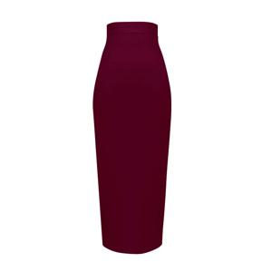 우아한 숙녀 공식 비즈니스 스커트에 대한 도매 여성의 탄성 캔디 컬러 붕대 스커트 Bodycon 미디 송아지 연필 스커트