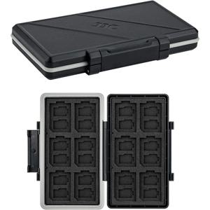 JJC 36 슬롯 SD/마이크로 SD/TF 카드 케이스 홀더 24 x MicroSD/TF 및 12 x SD 카드 방수 내구성 메모리 카드 하드 박스