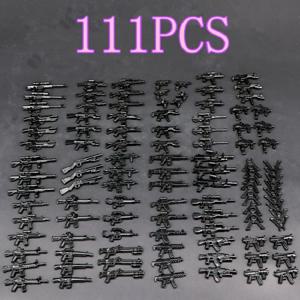 MOC Weaponry 소총 권총 장비 세트 총 군사 무기 호환 피규어 빌딩 블록 벽돌 미니 어린이 장난감 취미