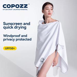 COPOZZ 스포츠 극세사 포켓 빠른 건조 비치 타월, 휴대용 광 흡수 확대 타월, 수영장 체육관 피트니스 요가
