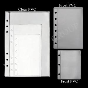 30pcs 예산 바인더 탑 로딩 클리어 프로스트 PVC 봉투 주머니 지퍼가 없는 루스 리프 바인더 포켓 A5 A6 A7 바인더 봉투 리필