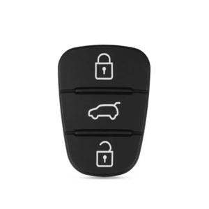3 버튼 원격 키 Fob 케이스 고무 패드 현대 I10 I20 I30 IX35 기아 K2 K5 Rio Sportage 플립 키 케이스