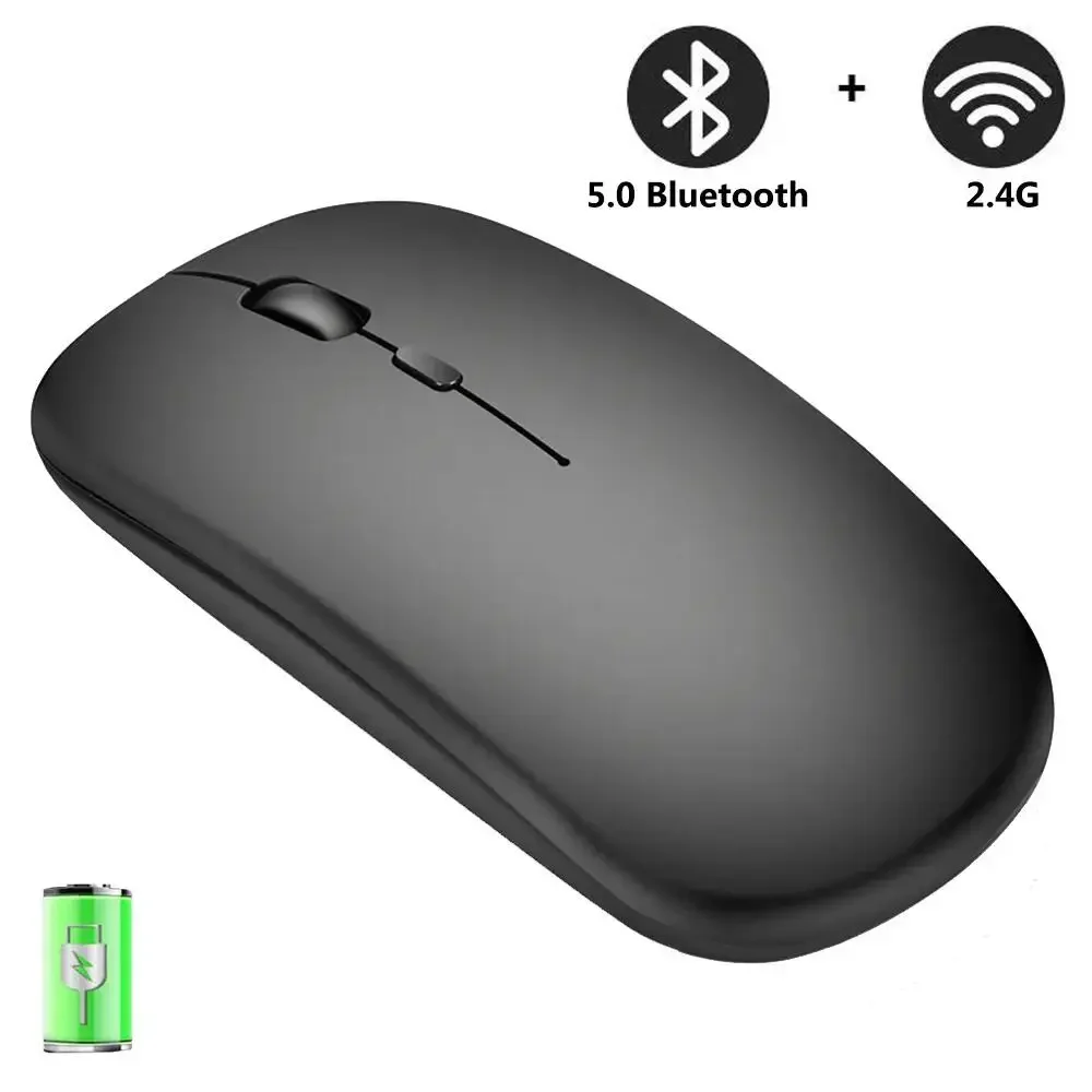 컴퓨터 노트북 PC Macbook 게임용 마우스 게이머 2.4GHz 1600DPI 용 새로운 Bluetooth 무선 마우스 USB 광학 충전식 마우스