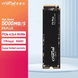 Crucial P3 Plus 500GB 1TB 2TB 4TB PCIe 4.0X4 3D NAND NVMe M.2 2280 SSD, 최대 5000MB/s(OEM 패키지)
