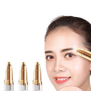 초보자용 전기 눈썹 트리밍 도구, 자동 전기 눈썹 트리머, 코 헤어 면도 브러시 스크레이퍼, 배터리 버전, 1 개