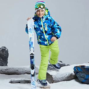 -30도 어린이 의류 세트 소년 소녀 어린이 스노우 보드 스키 복 방수 야외 스포츠 재킷 바지 의류 snowsuit 십대