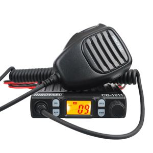 HIRORYASU 워키 토키 11 미터 CB 스테이션 라디오 아마추어 27MHz FM/AM 40Ch 4W/8W CB-1011 W/ DC12V 시가 라이터 전원 입력