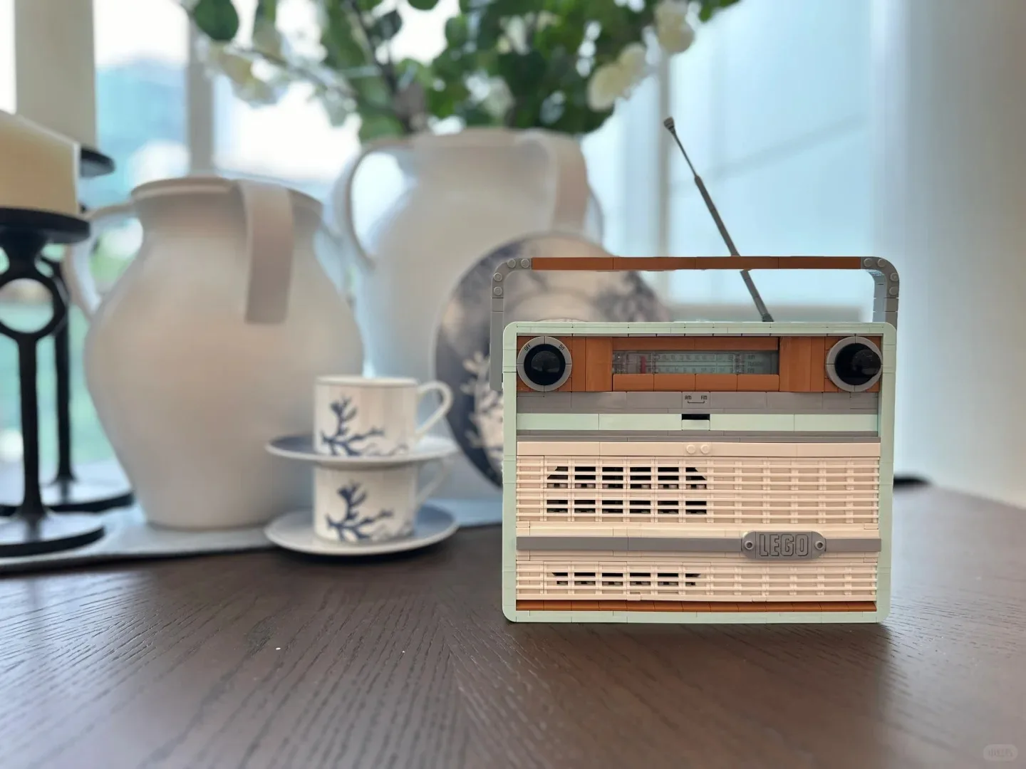 크리에이티브 아이콘 시리즈 레트로 라디오 모델 빌딩 블록, 1970 년대 트랜지스터 라디오 음악가, 가정 장식, 어린이 빌딩 블록