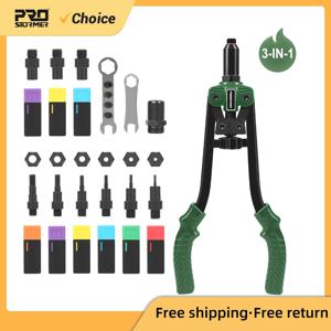 3-in-1 리벳 너트 건 키트 PROSTORMER 자동 수리 DIY 용 액세서리가있는 다기능 핸드 리베 터 산업용 도구