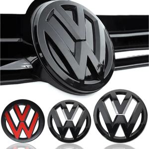 폭스 바겐 프론트 그릴 엠블럼 뒷 트렁크 배지 뚜껑 커버 로고 VW 폴로 골프 5 6 7 7.5 8 MK7 MK7.5 MK8 Scirocco 액세서리