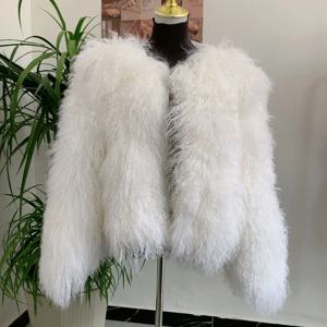 몽골어 모직 모피 코트 새로운 여성 겨울 가을 패션 우아한 리얼 모피 코트 여성의 진짜 몽골어 양피 코트 솜털