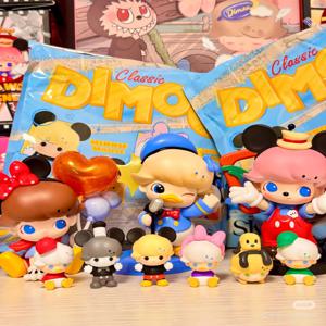 정품 Pop Bean Dimoo World × 디즈니 시리즈 미니 블라인드 백 클래식 미니 액션 피규어 컬렉션 트렌디 장식 아이 선물