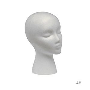 흰색 거품 가발 디스플레이 소품 마네킹 가발 머리 디스플레이 모자 모자 가발 홀더 스티로폼 폼 헤드 가발 스탠드