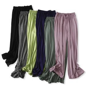 뜨거운 판매 여러 색상 여름 여성 홈 바지 라운지 착용 Homewear 파자마 바지 봄 가을 모달 느슨한 파자마 바지