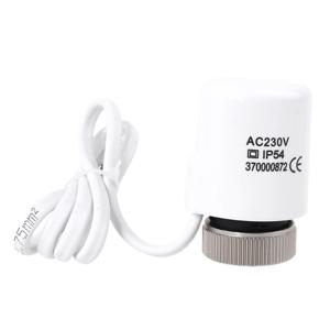 AC 230V 바닥 난방용 전기 열 액추에이터 IP54, 상시 닫힘 NC M30 x 1.5mm TRV 온도 조절 라디에이터 밸브