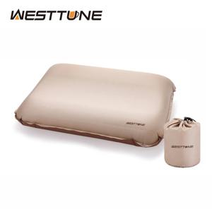 Westtune 캠핑 베개 휴대용 자체 팽창 잠자는 베개 3D 초경량 스폰지 컴팩트 베개 야외 여행 목 베개