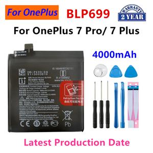 OnePlus 7 Pro OnePlus 7 Plus 정품 최신 생산 전화 배터리 + 도구 용 100% Orginal BLP699 4000mAh 교체 용 배터리