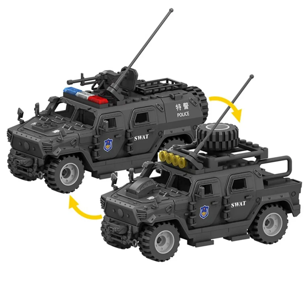 2024 제 2 차 세계 대전 WW2 육군 군인 SWAT 갑옷 차량 피규어 모델 빌딩 블록 벽돌 어린이 장난감 선물