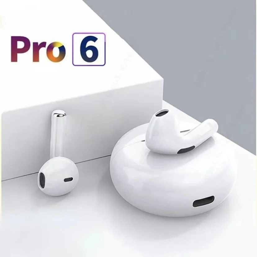 오리지널 Pro6 TWS 터치 컨트롤 무선 헤드폰, 블루투스 5.0 이어폰, 스포츠 이어버드, 음악 헤드셋, 아이폰 샤오미 휴대폰용