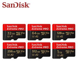 샌디스크 익스트림 프로 마이크로 SDXC UHS-I 메모리 카드, V30 A2 마이크로 SD 카드, 32GB, 64GB, 128GB, 256GB, 512GB, 1TB, 최대 200 Mb/s 플래시 TF 카드