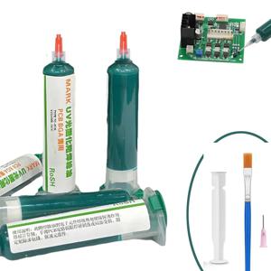 1pcs 10ML 녹색 UV 솔더 마스크 BGA PCB 페인트 부식성 아크 납땜 페이스트 플럭스 PCB UV 감광성 잉크 방지
